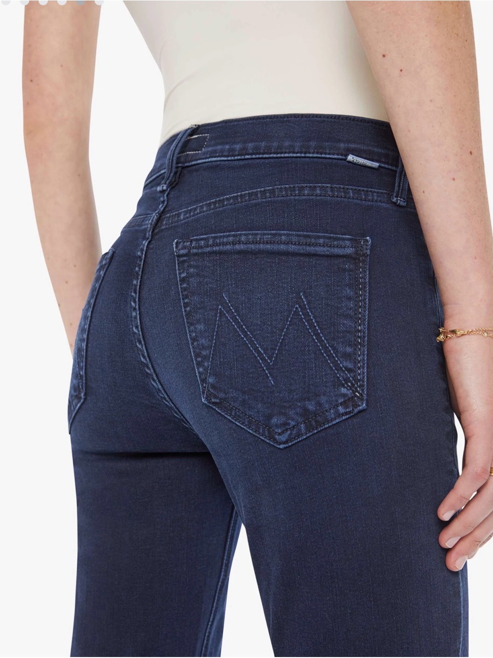 MOTHER Women's Straight Leg Jeans - Dark Blue sz. 26